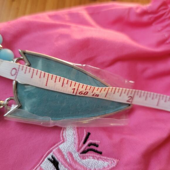 Boho Arrowhead Necklace with Turquoise Beads & Silver Accents – New in Pouch - Picture 5 of 8